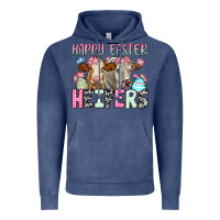 Vintage Denim Happy Easter Heifers Vintage Hoodie - OliviaCreatesArt