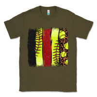 Army Green Softball brushstroke Classic Tee - HowdyJamesFarm