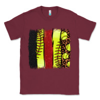 Burgundy Softball brushstroke Classic Tee - HowdyJamesFarm