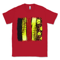 Red Softball brushstroke Classic Tee - HowdyJamesFarm