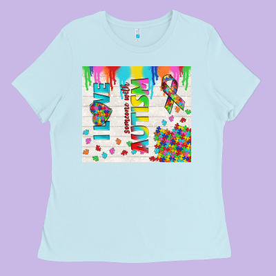 I Love Someone With Autism Ladies Tee Designed By Tumblerdesignbyshophia