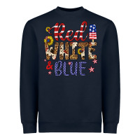 Red White And Blue Heavyweight Sweatshirt | Teevron