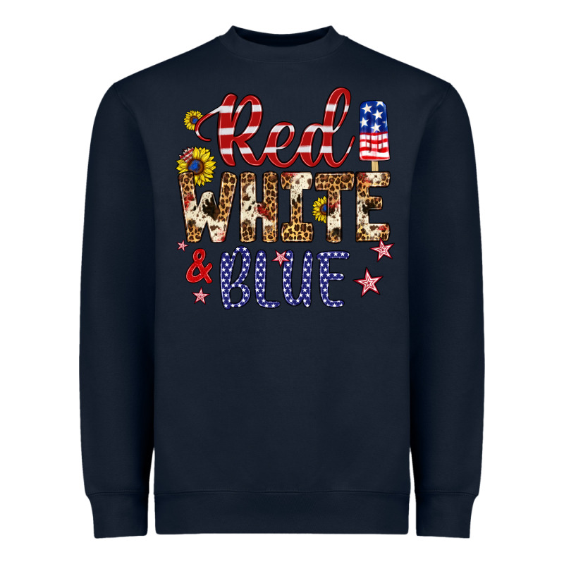 Red White And Blue Heavyweight Sweatshirt by Artiststas | Teevron