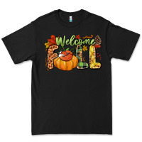 Black Welcome Fall Premium Tee - NancyCooperArtShop