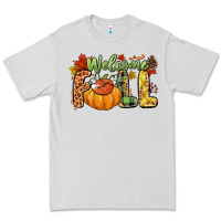 Dove Grey Welcome Fall Premium Tee - NancyCooperArtShop