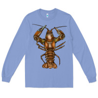 Colony Blue Crawfish Long Sleeve Tee - FaDigitalArtStudio
