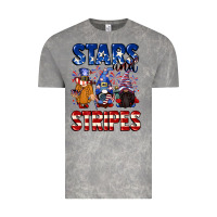 Cloud Rock Stars and stripes gnomes 4th of july Vintage Tee - CowGirlArtShop