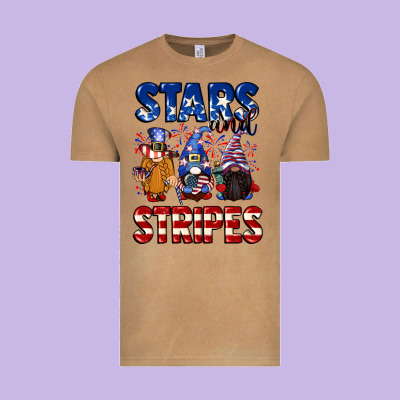 Stars And Stripes Gnomes 4th Of July Vintage Tee Designed By Cowgirlartshop