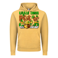 Vintage Mustard St. Patrick's little miss pot of gold Vintage Hoodie - OliviaCreatesArt