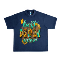 Navy Best Mom ever mother's day Urban Heavy Tee - HowdyJamesFarm