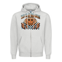 Dove Grey tis the season football smiley face Zipper Hoodie - BarkalooDesign