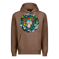 Chestnut Bull Skull Christmas Premium Hoodie - RanaPortraitStore