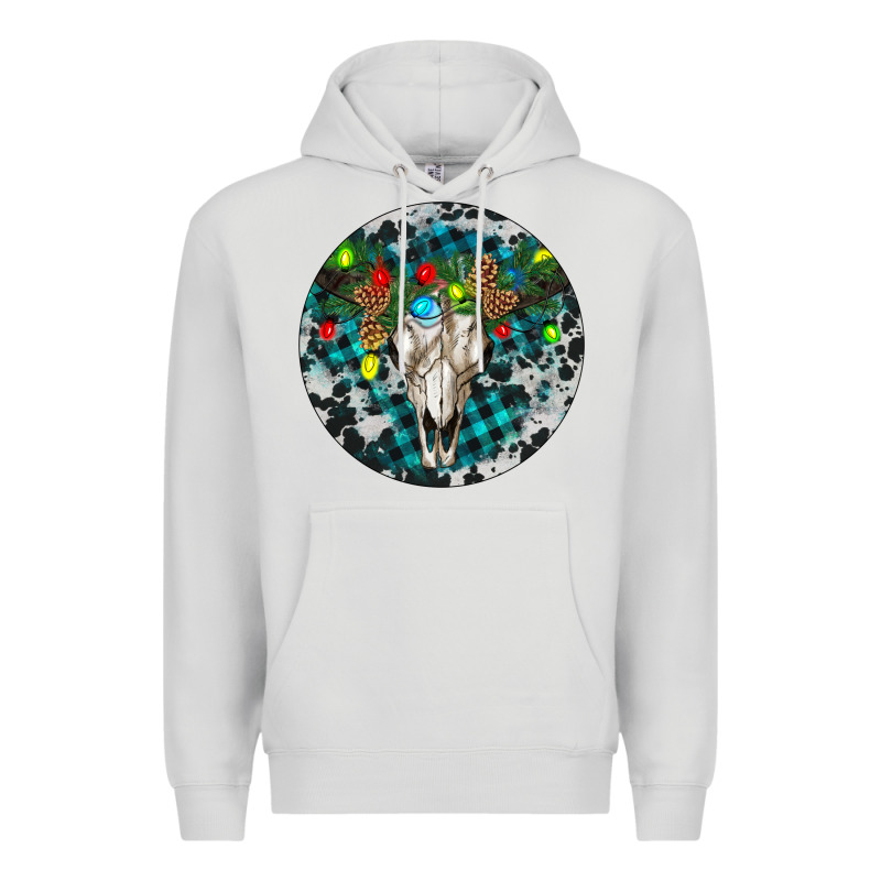Bull Skull Christmas Premium Hoodie by RanaPortraitStore | Teevron