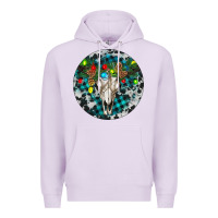Lilac Bull Skull Christmas Premium Hoodie - RanaPortraitStore