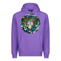 Purple Bull Skull Christmas Premium Hoodie - RanaPortraitStore