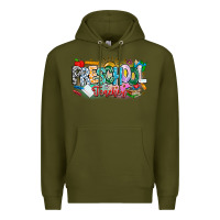 Army Green Precschool Teacher Premium Hoodie - CowhideDigitalArt