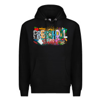 Black Precschool Teacher Premium Hoodie - CowhideDigitalArt