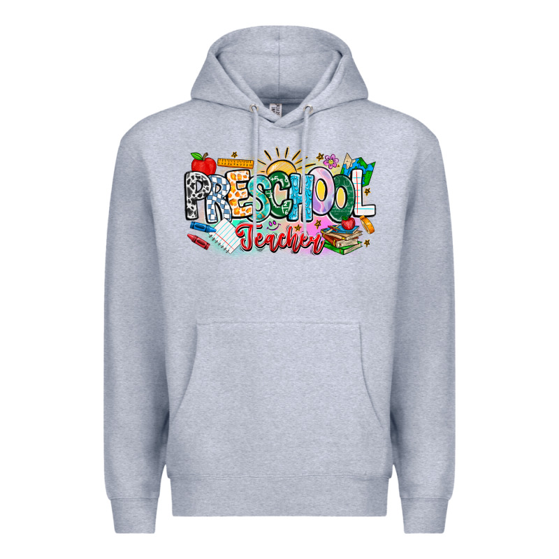 Precschool Teacher Premium Hoodie by CowhideDigitalArt | Teevron