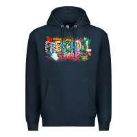 Navy Precschool Teacher Premium Hoodie - CowhideDigitalArt