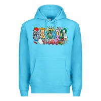Ocean Blue Precschool Teacher Premium Hoodie - CowhideDigitalArt