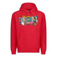 Red Precschool Teacher Premium Hoodie - CowhideDigitalArt