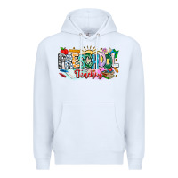 White Precschool Teacher Premium Hoodie - CowhideDigitalArt