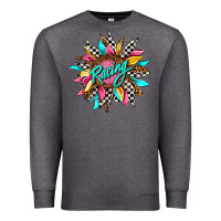 Charcoal Heather racing sunflower Premium Sweatshirt - AdoDesignShop