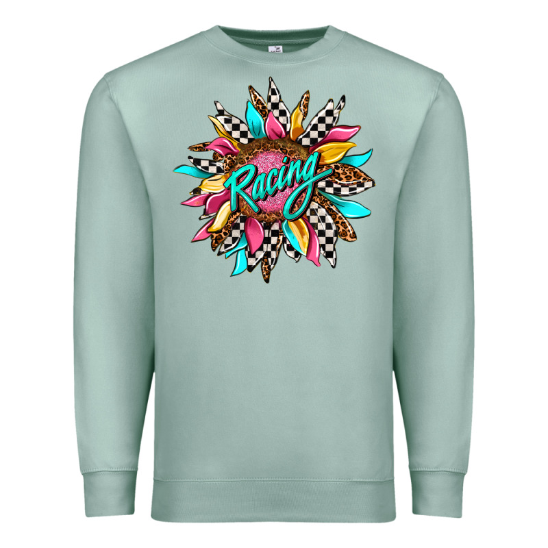 Racing Sunflower Premium Sweatshirt by AdoDesignShop | Teevron