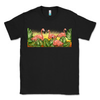Black flamingos with sunset Classic Tee - TumblerDesignByShophia