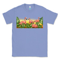 Colony Blue flamingos with sunset Classic Tee - TumblerDesignByShophia