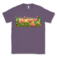 Lavender flamingos with sunset Classic Tee - TumblerDesignByShophia