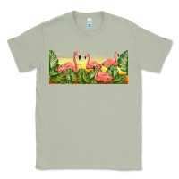 Matcha flamingos with sunset Classic Tee - TumblerDesignByShophia