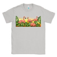 Moon Dust flamingos with sunset Classic Tee - TumblerDesignByShophia