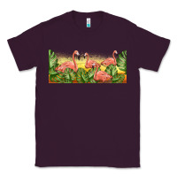 Plum flamingos with sunset Classic Tee - TumblerDesignByShophia