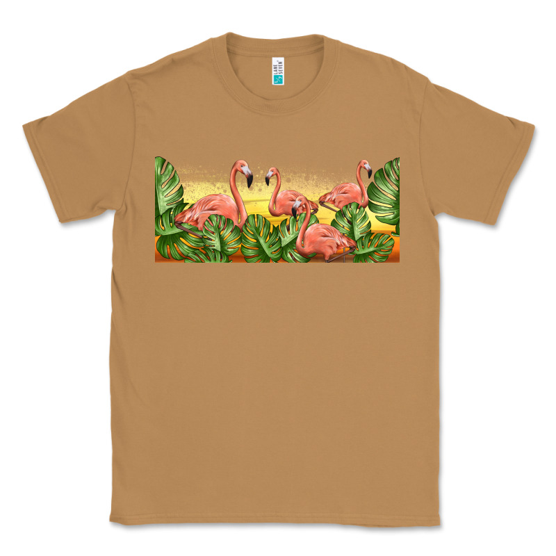 Flamingos With Sunset Classic Tee by TumblerDesignByShophia | Teevron