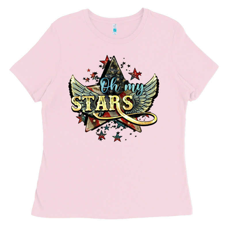 Oh My Stars America Wings 4th Of July Ladies Tee by HowdyJamesFarm | Teevron