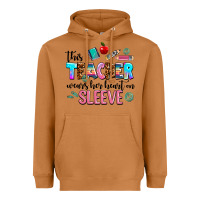 Meerkat this teacher wears her heart on sleeve Heavyweight Hoodie - AdoDesignShop