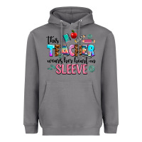 Storm this teacher wears her heart on sleeve Heavyweight Hoodie - AdoDesignShop