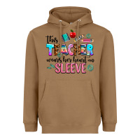 Toasted Coconut this teacher wears her heart on sleeve Heavyweight Hoodie - AdoDesignShop