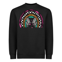 Black race leopard rainbow Heavyweight Sweatshirt - Artiststas
