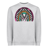 Heather Grey race leopard rainbow Heavyweight Sweatshirt - Artiststas