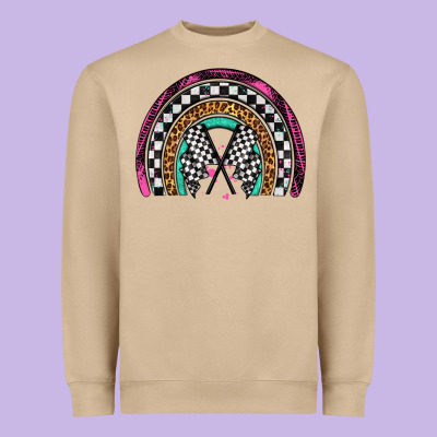 Race Leopard Rainbow Heavyweight Sweatshirt Designed By Artiststas