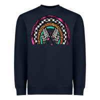 Navy race leopard rainbow Heavyweight Sweatshirt - Artiststas