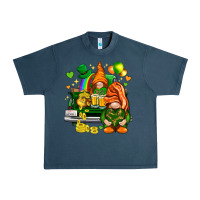 Midnight Navy St. Patrick's Day gnomies with heart Urban Heavy Tee - HowdyJamesFarm