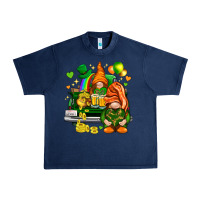 Navy St. Patrick's Day gnomies with heart Urban Heavy Tee - HowdyJamesFarm