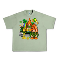 Oil Green St. Patrick's Day gnomies with heart Urban Heavy Tee - HowdyJamesFarm