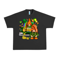 Pigment Black St. Patrick's Day gnomies with heart Urban Heavy Tee - HowdyJamesFarm