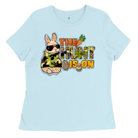The Hunt Is On Easter Day Ladies Tee | Teevron