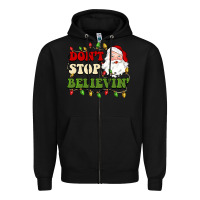 Black don't stop believin Zipper Hoodie - BarkalooDesign