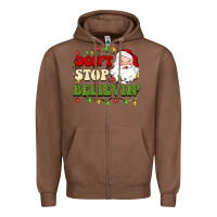 Chestnut don't stop believin Zipper Hoodie - BarkalooDesign
